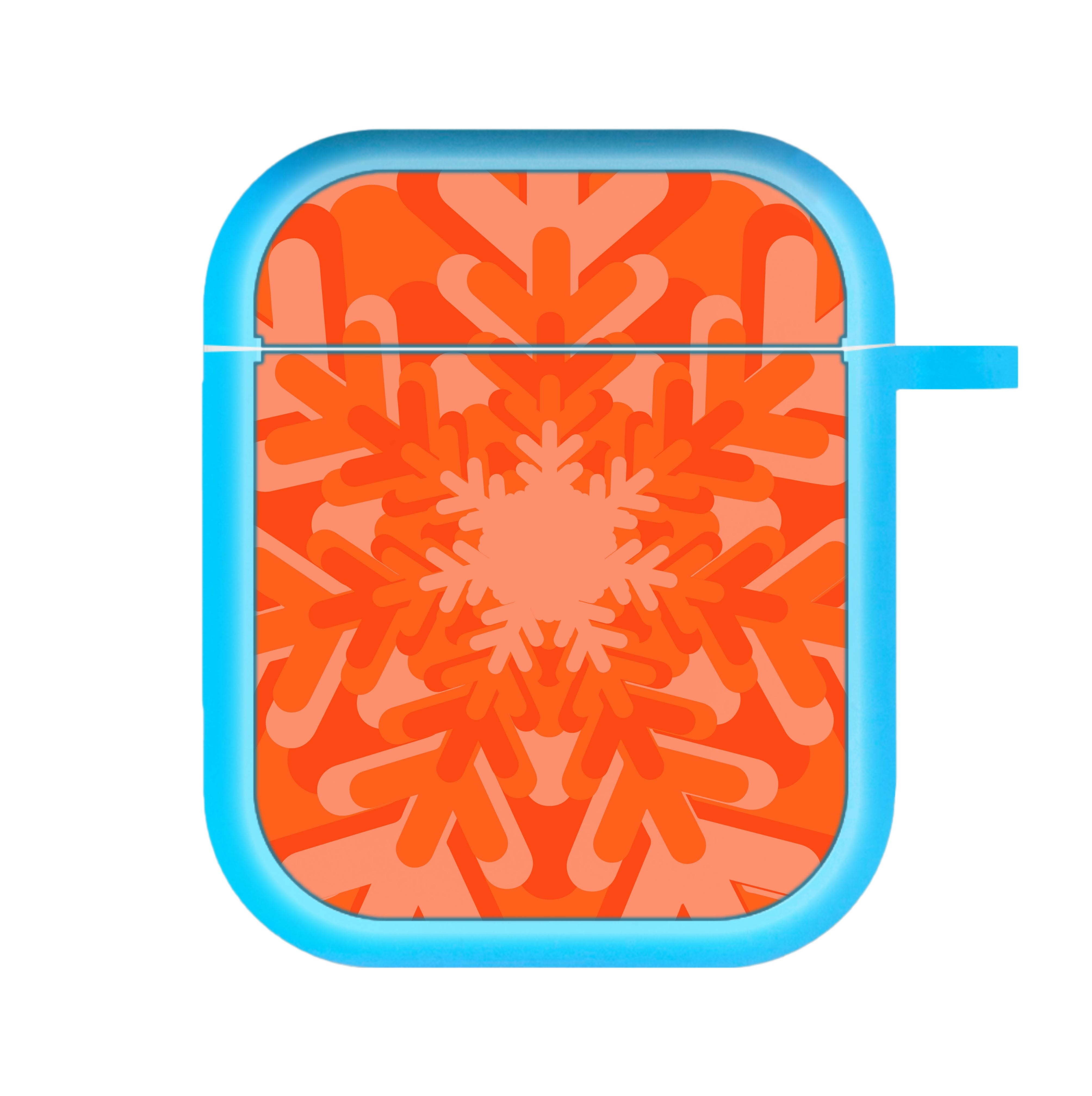 Orange - Colourful Snowflakes AirPods Case