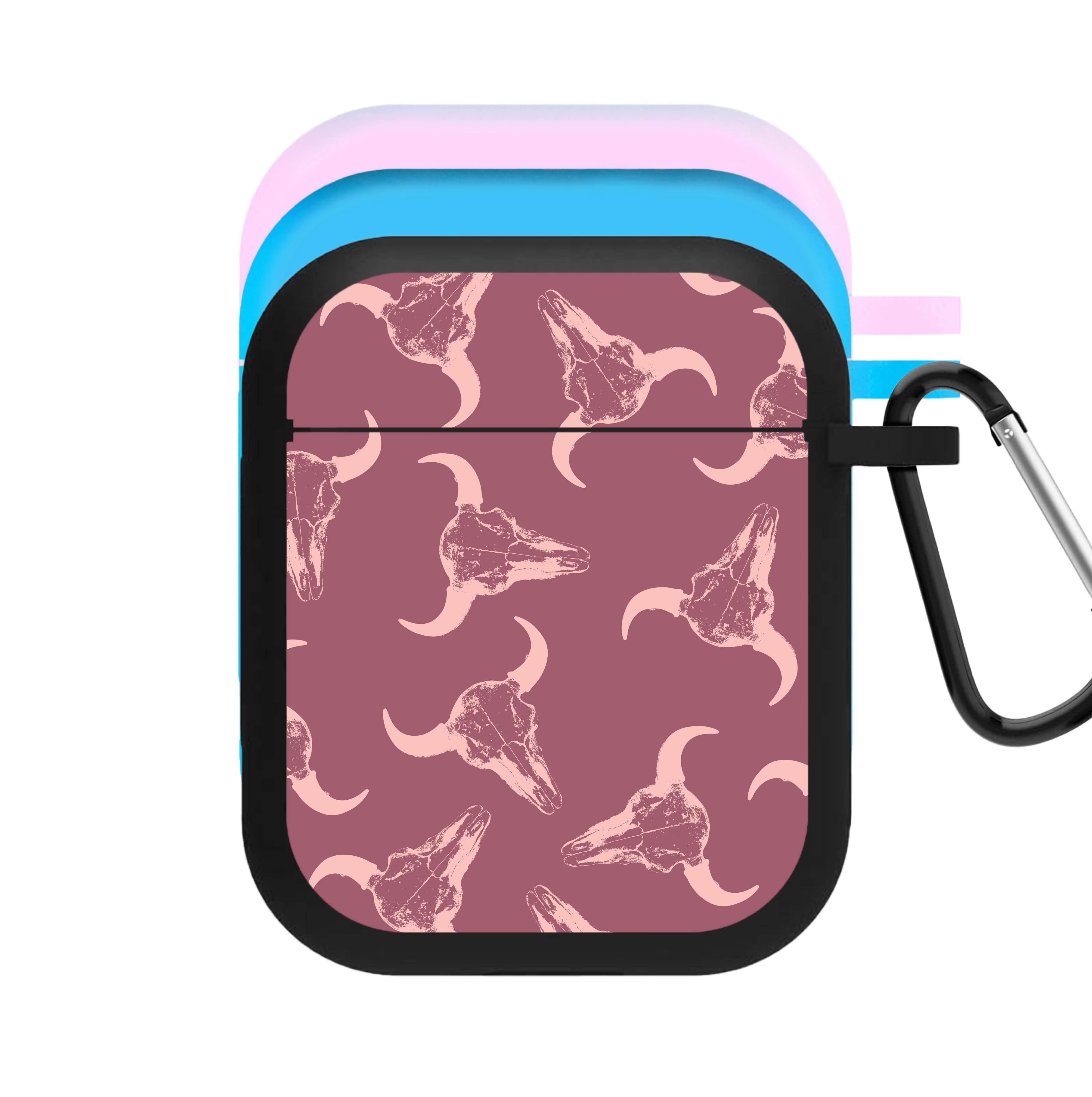 Pastel Skulls Pattern AirPods Case