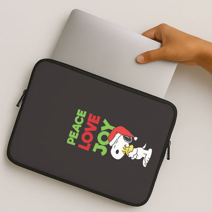 Peace, Love, Joy Christmas Cartoon Beagle MacBook Cover