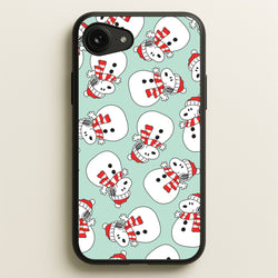 Cartoon Beagle Snowman Pattern iPhone 16e Case