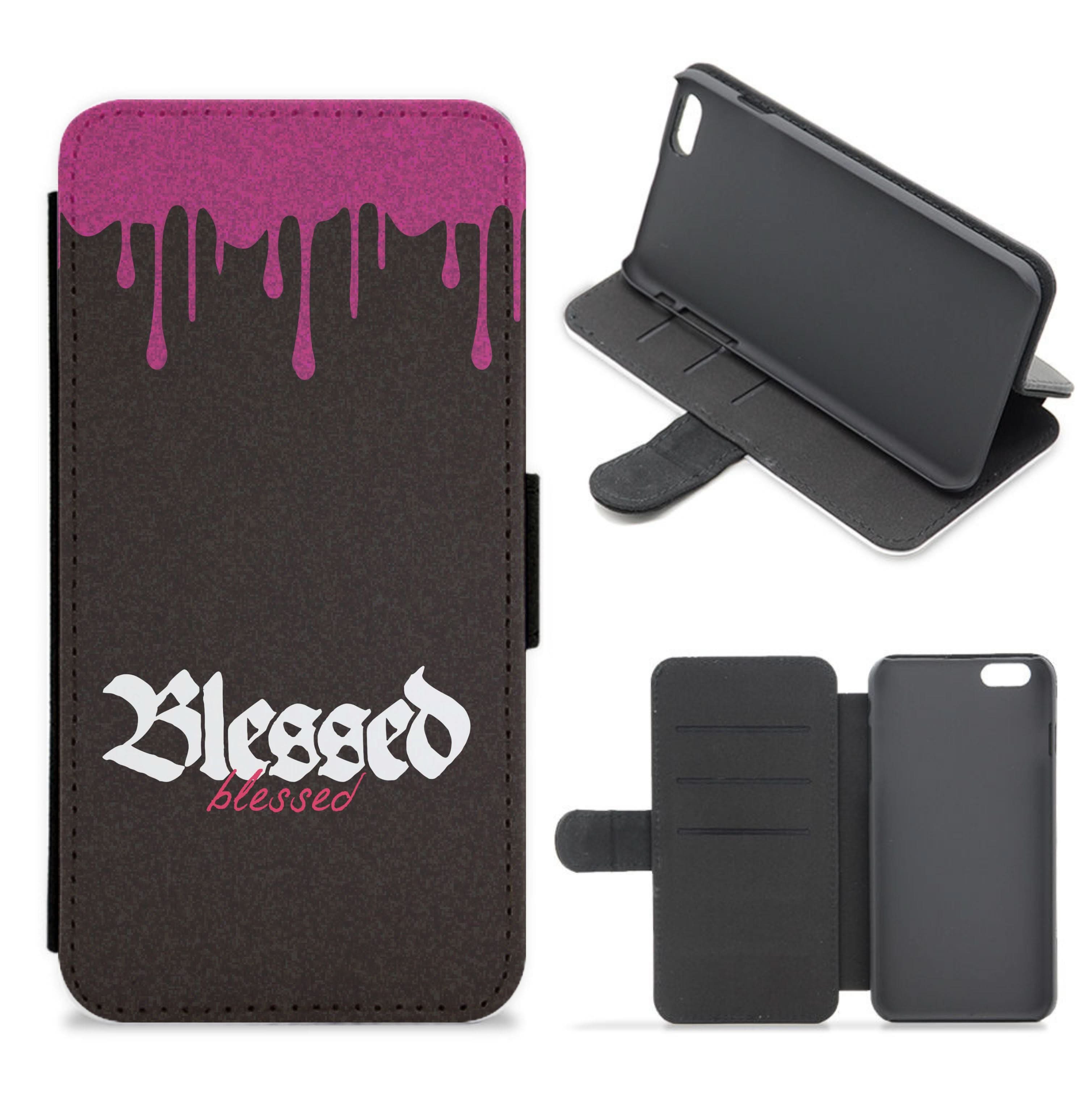 Glitter Blessed Flip / Wallet Phone Case