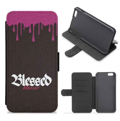 Glitter Blessed Flip / Wallet Phone Case