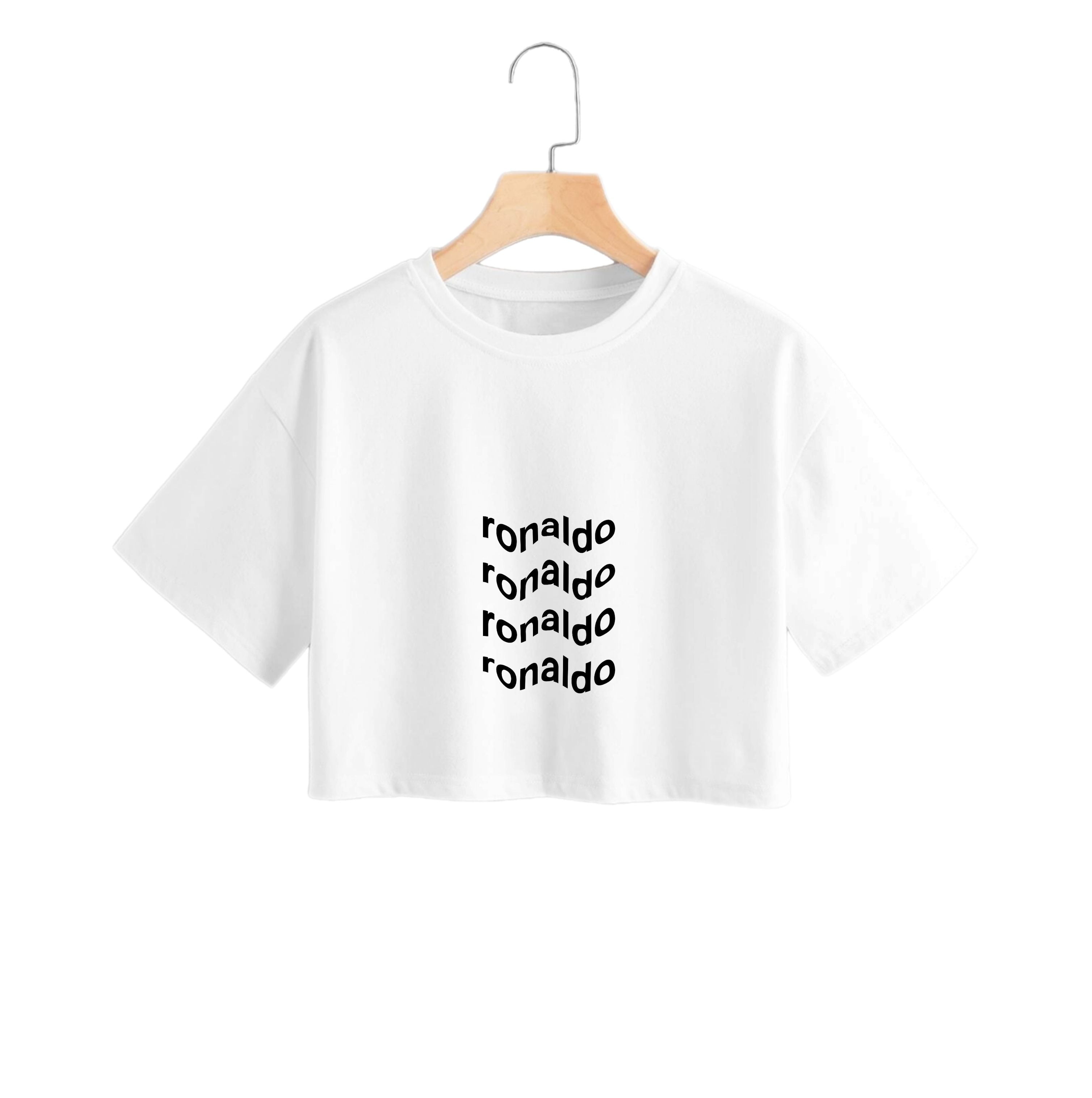 Wavy Text - Ronaldo Crop Top