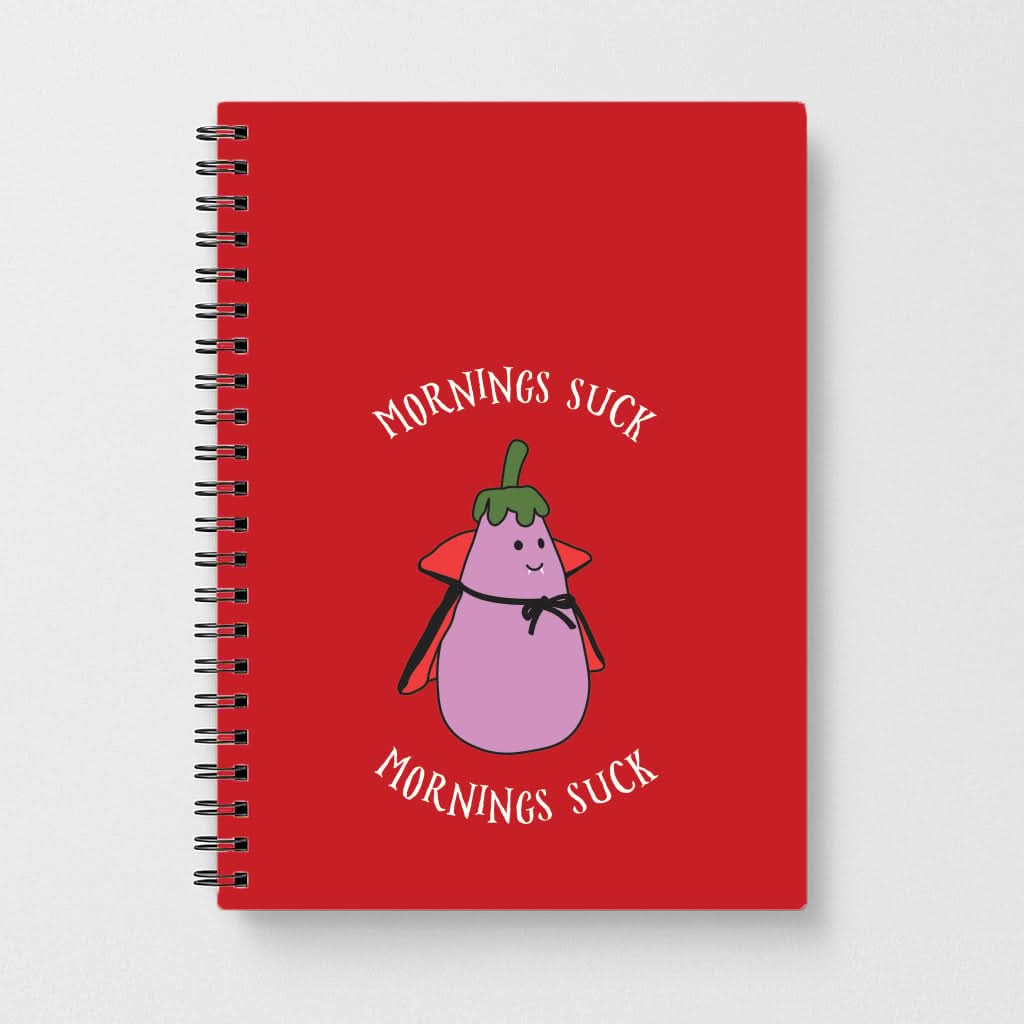 Mornings Suck Plush - Halloween Notebook