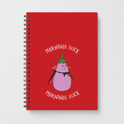 Mornings Suck Plush - Halloween Notebook