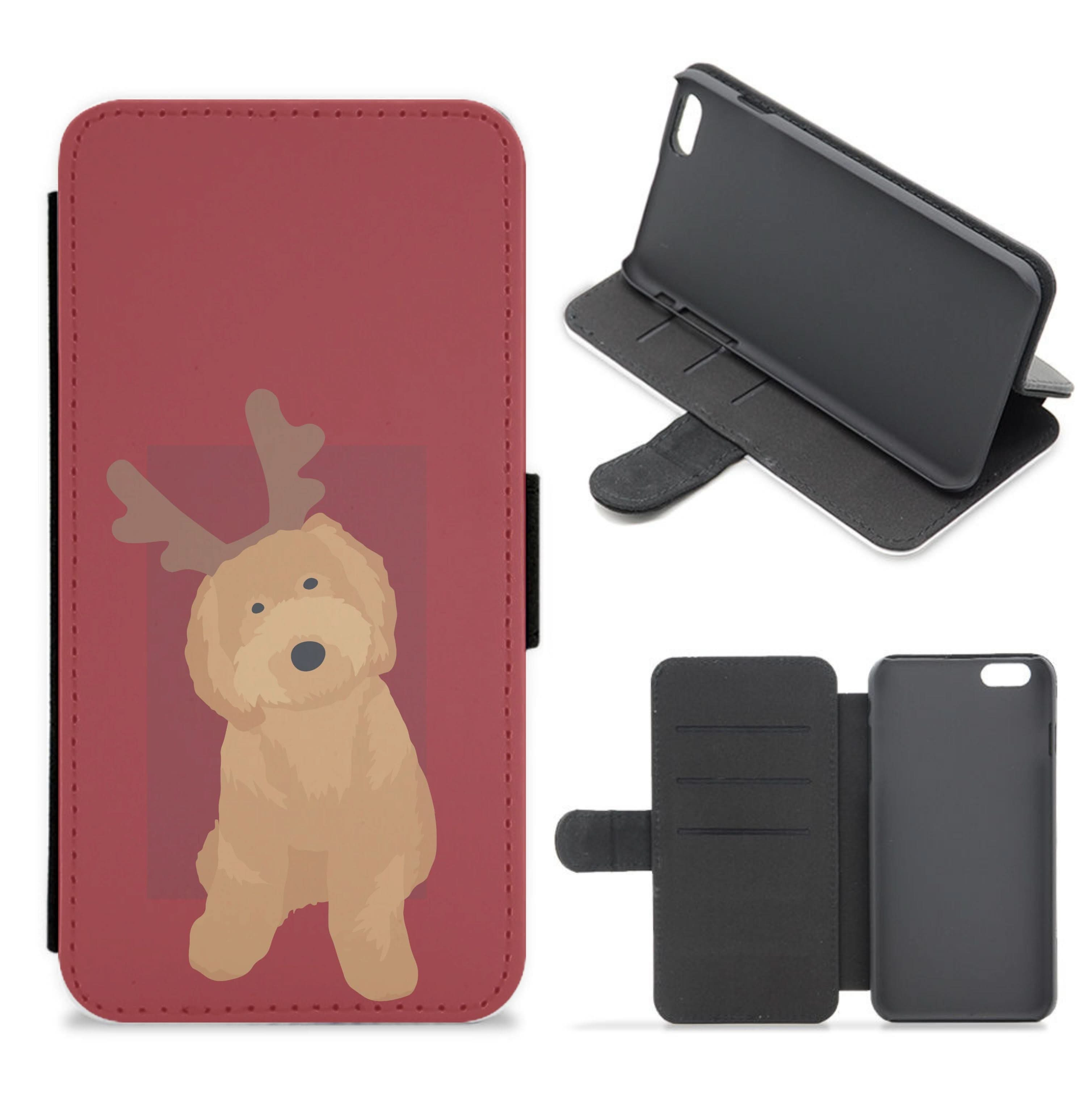 Dog Christmas Ears Flip / Wallet Phone Case