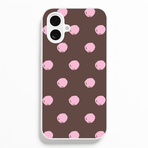 Chocolate & Strawberry Buttons iPhone 16 Plus Case