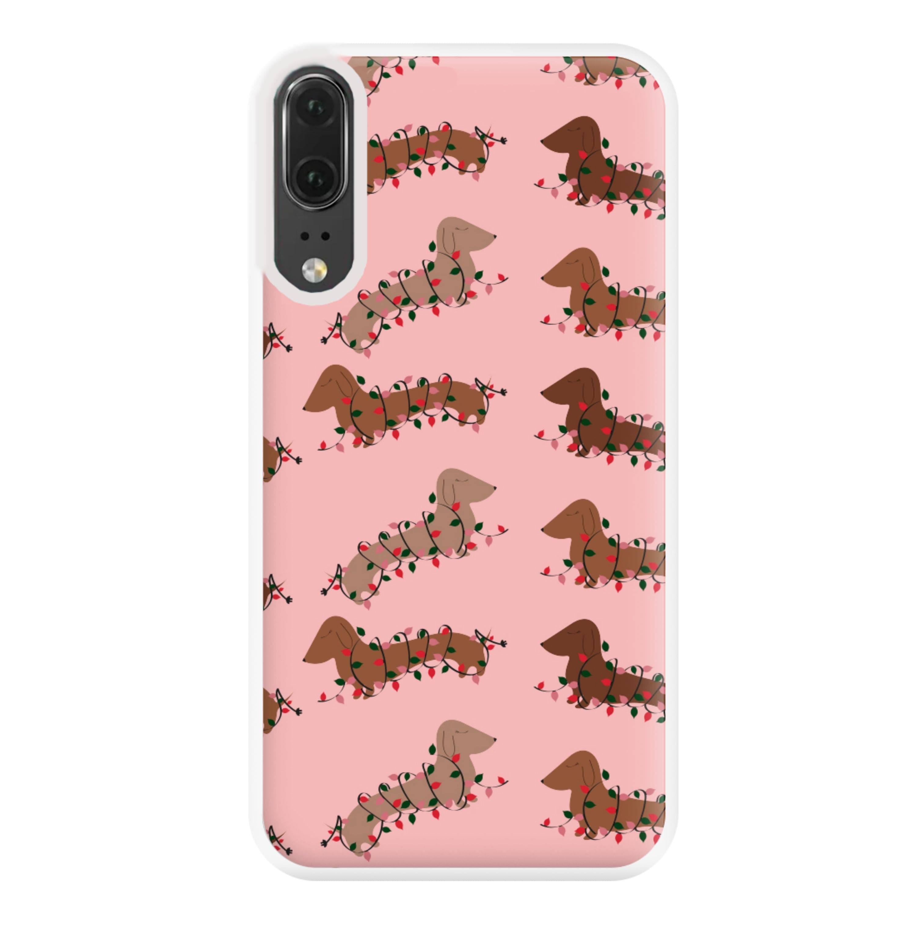 Dachshund Christmas Pattern Phone Case