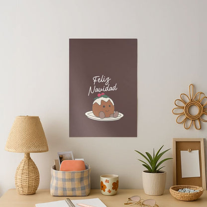 Christmas Pudding Plush Art Print