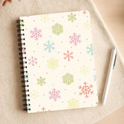 Pastel Snowflakes Pattern Notebook 3