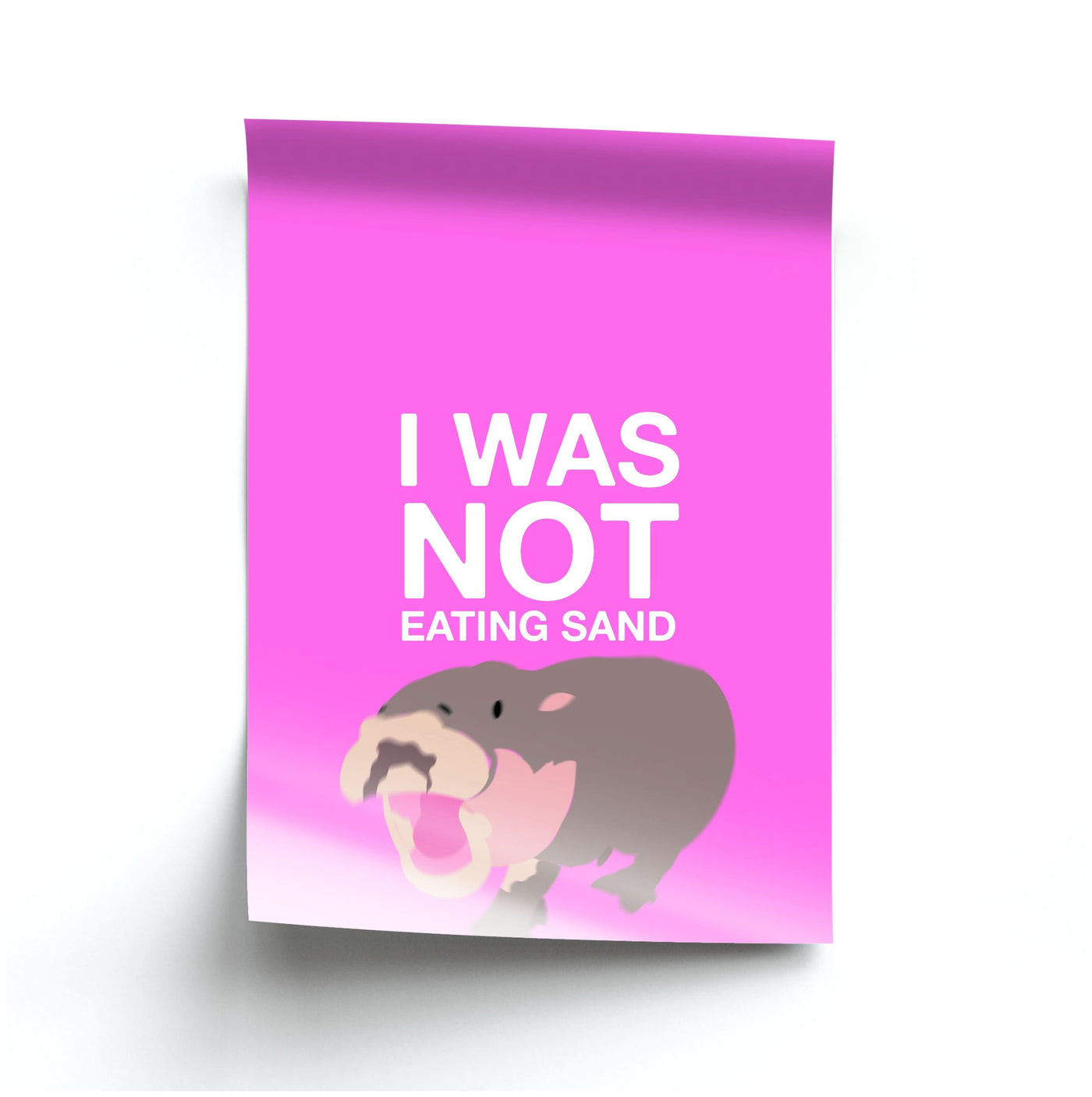 I Was Not Eating Sand Poster