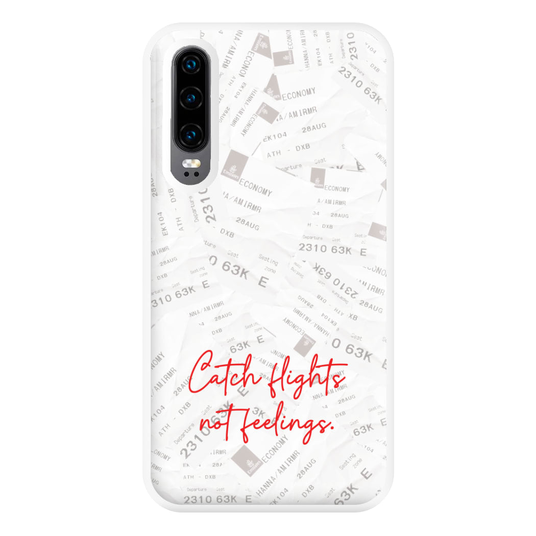 Catch Flights Not Feelings Collage Huawei P30 Case