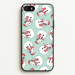 Cartoon Beagle Snowman Pattern iPhone 5 / 5s / SE 2016 Case