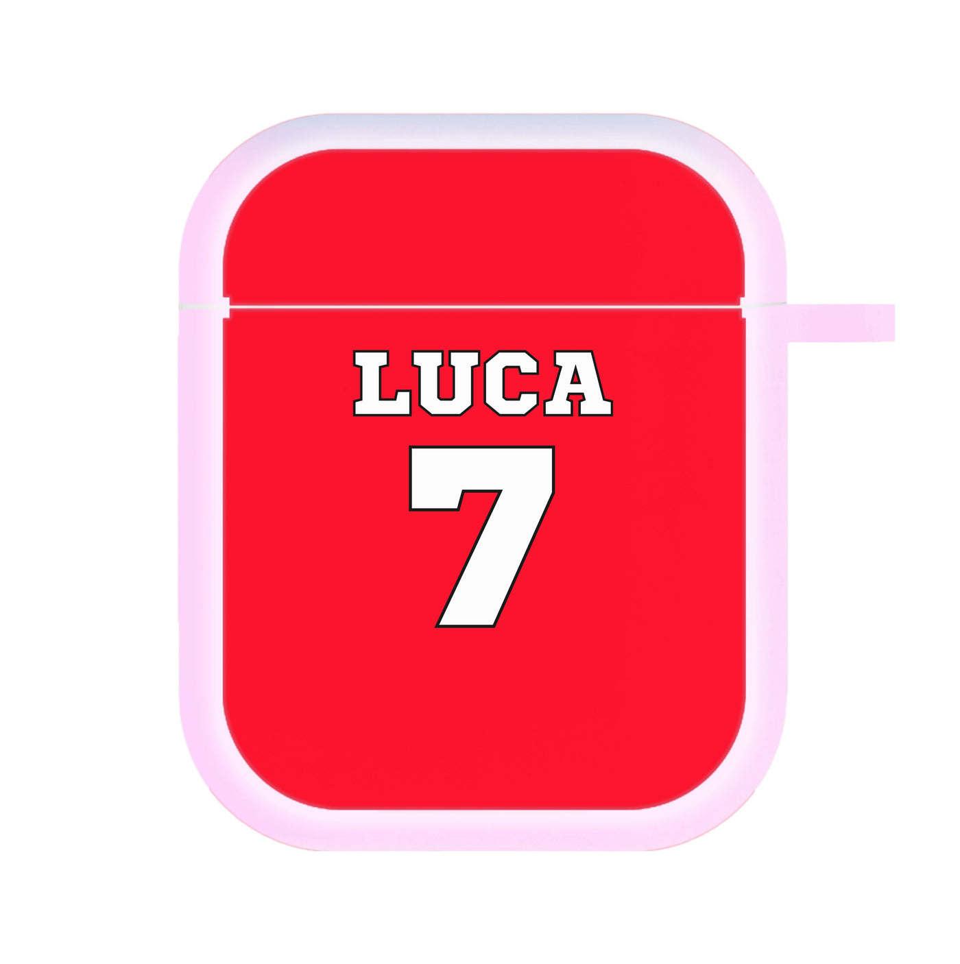 Red - Personalised Football   AirPods Case