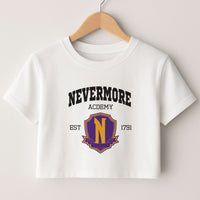 Addams Academy Purple Crop top