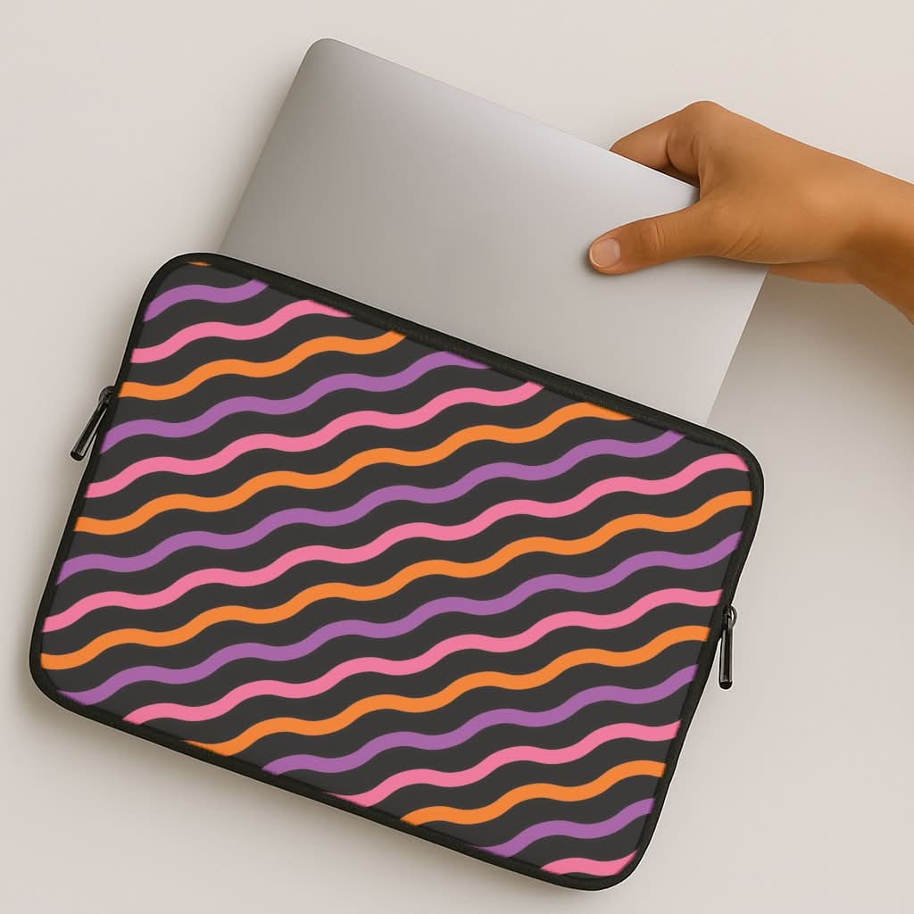 Wavy Abstract Halloween Pattern MacBook Cover