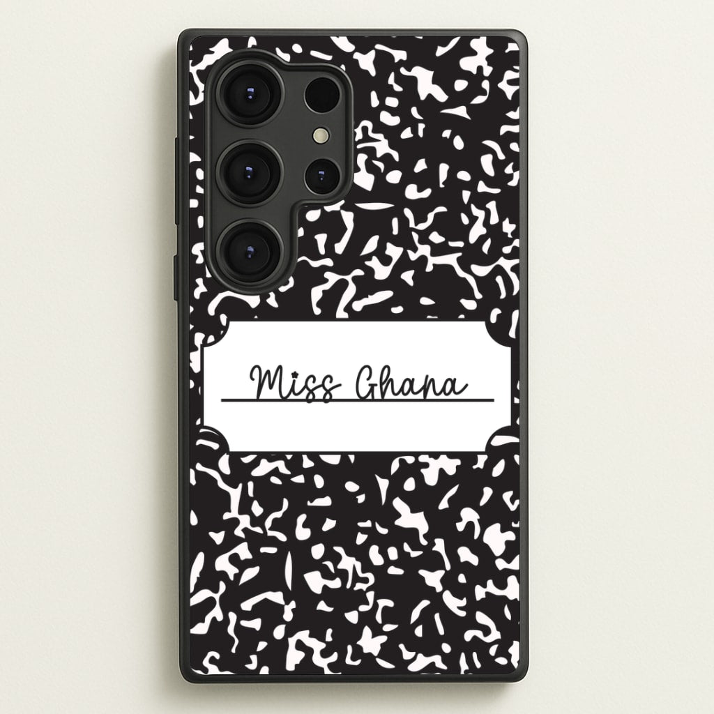 Personalised School Notebook Galaxy S25 Ultra Case