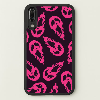 Trippy Ghost Face Pattern Huawei P20 Case