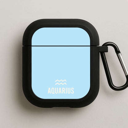 Aquarius Pastel Zodiac Black AirPods Case