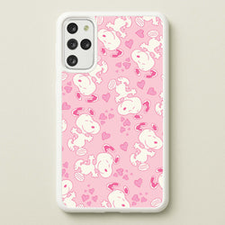Cartoon Beagle Valentine Hearts Pattern Galaxy S20 Plus Case