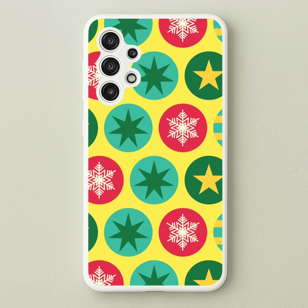 Colourful Abstract Baubles Christmas Pattern Galaxy A13 Case