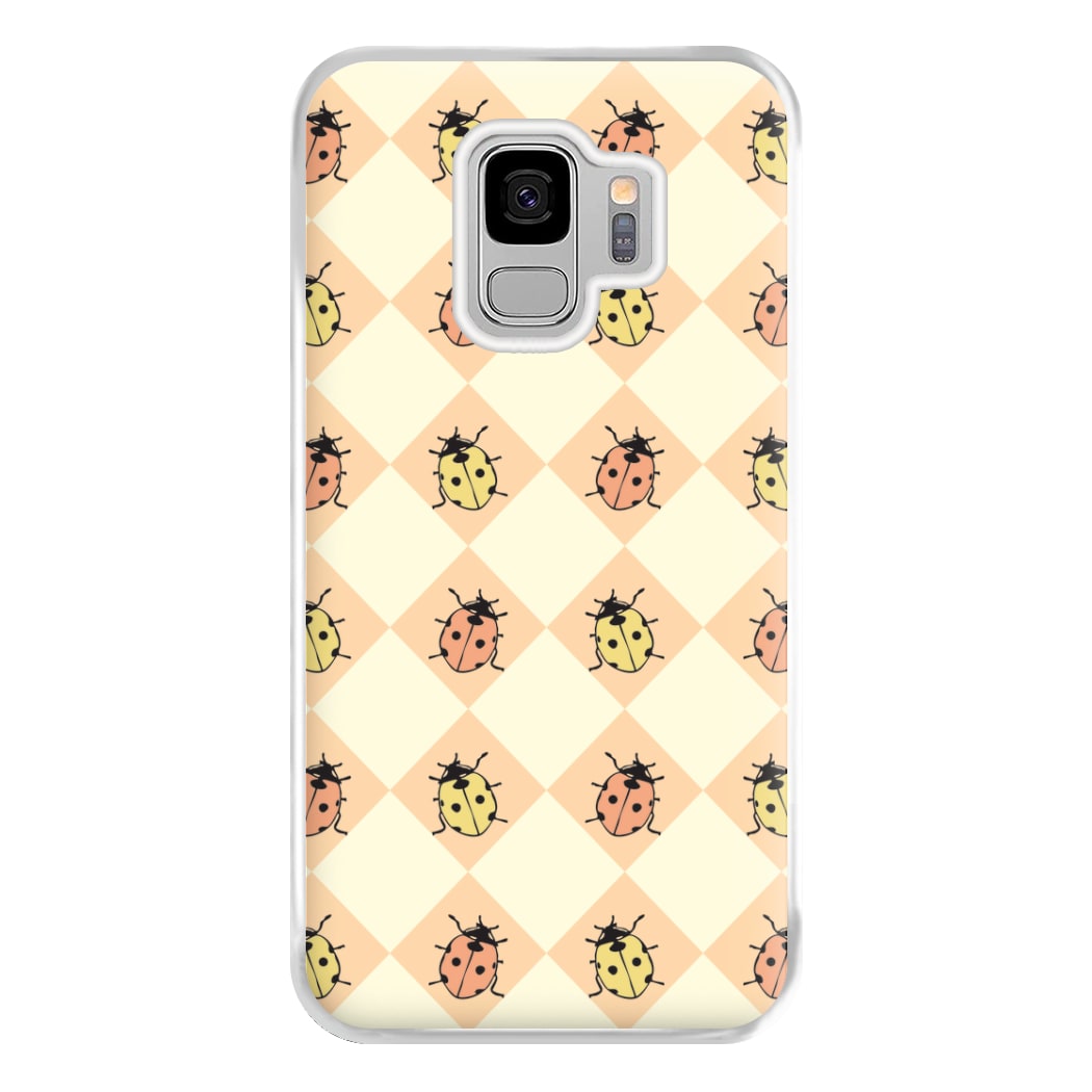 Argyle Ladybugs Pattern Galaxy S9 Plus Case