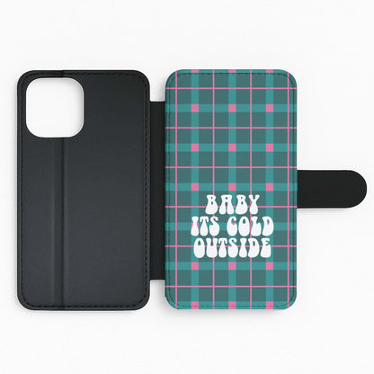 Baby It's Cold Outside Tartan Flip Phone Case