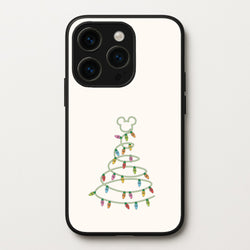 Cartoon Mouse Christmas Tree Lights iPhone 14 Pro Max Case