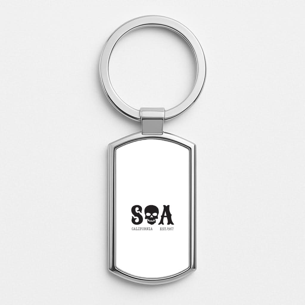 SOA California Silver Metal Keyring