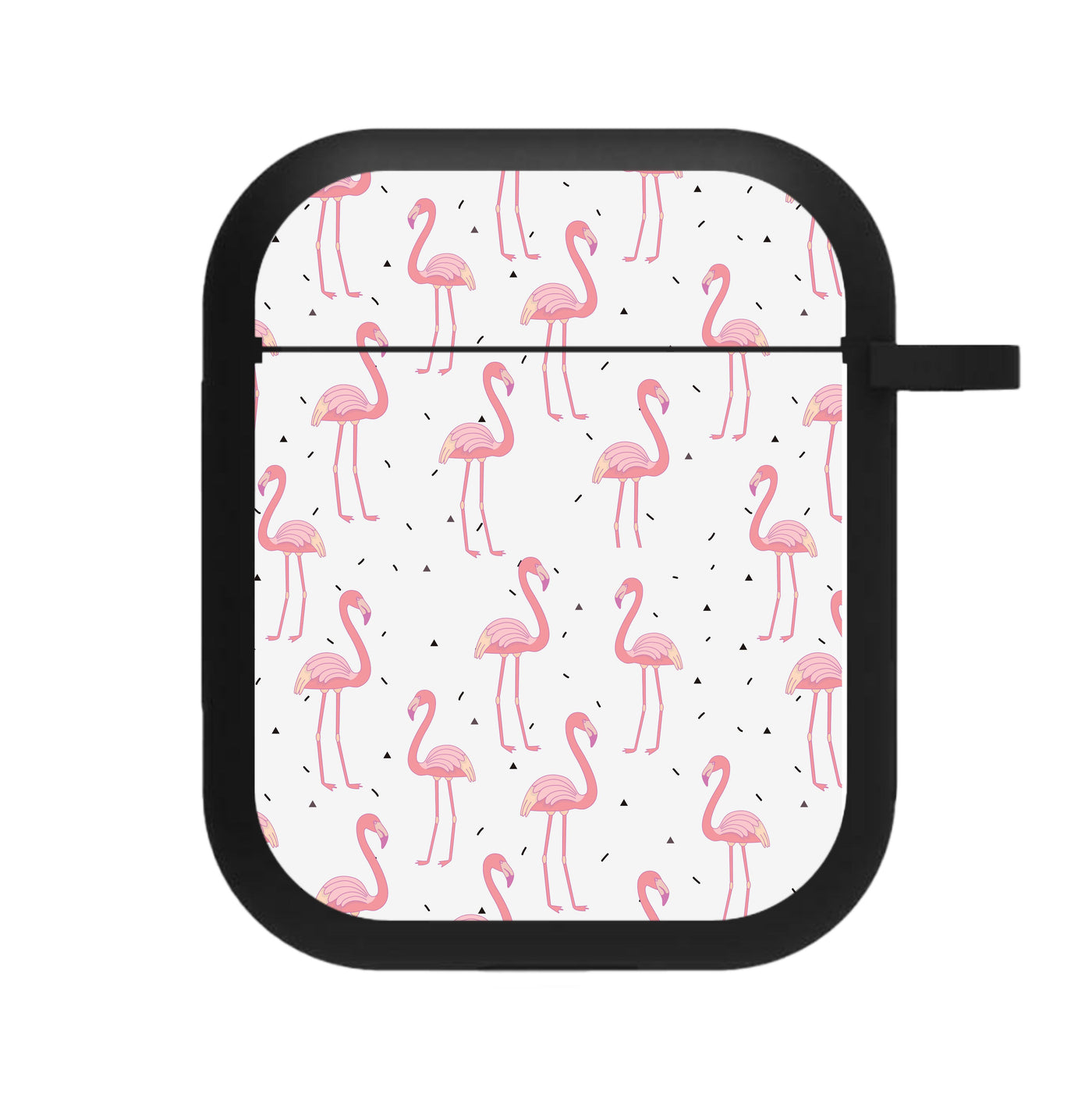 Pink Flamingo Pattern AirPods Case