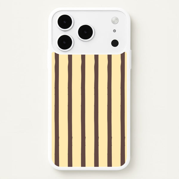 Vanilla & Chocolate Stripes iPhone 17 Pro Case