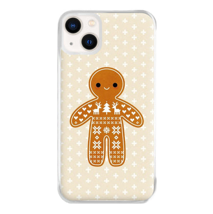 Christmas Jumper Pattern Gingerbread Man Phone Case