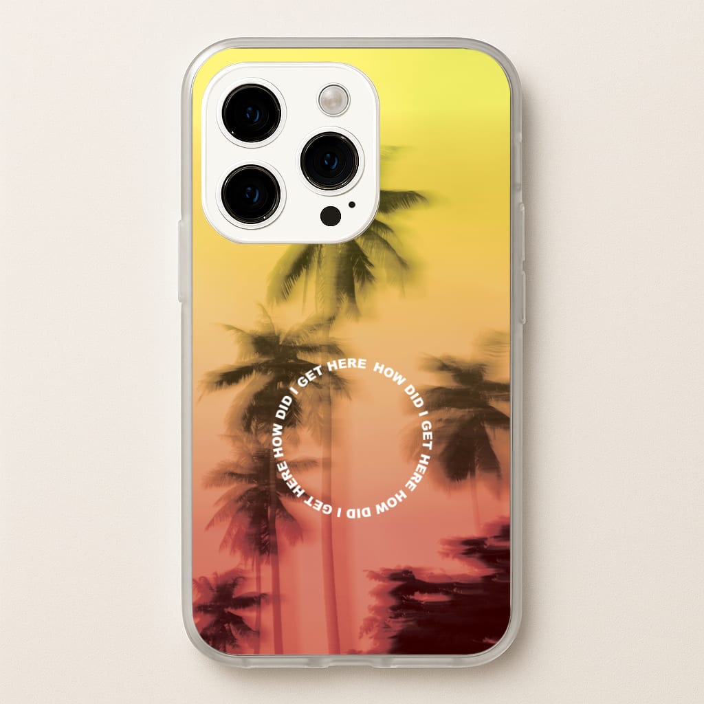 Palm Trees Circle iPhone 15 Pro Case