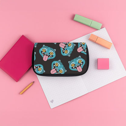 Demon Cat Pattern Pencil Case