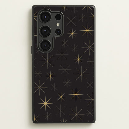 Christmas Gold Stars Pattern Galaxy S25 Ultra Case