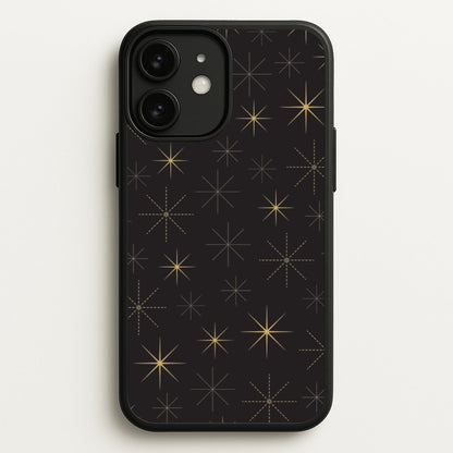 Christmas Gold Stars Pattern iPhone 11 Case