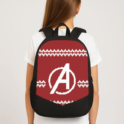 Superhero Team Red Christmas Jumper  School Bag