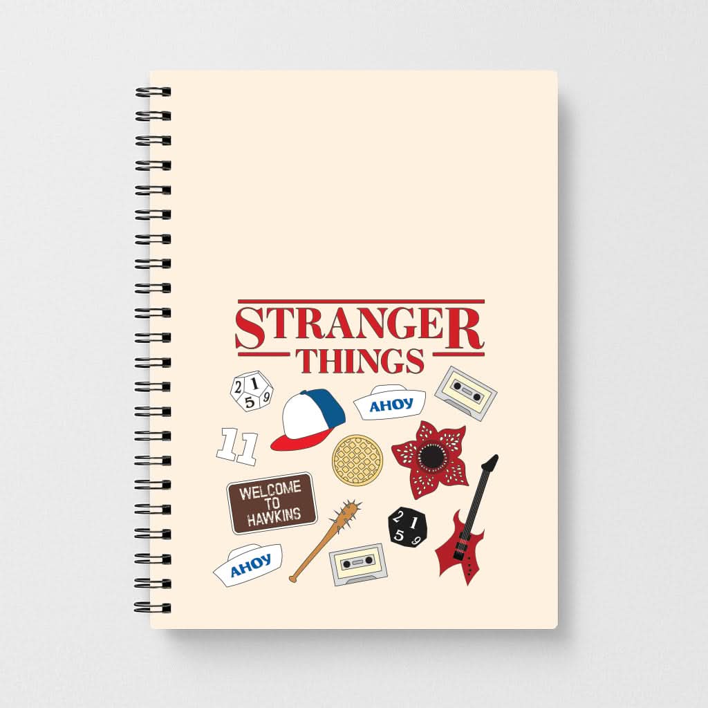 Stranger Things Cartoon Icons Notebook