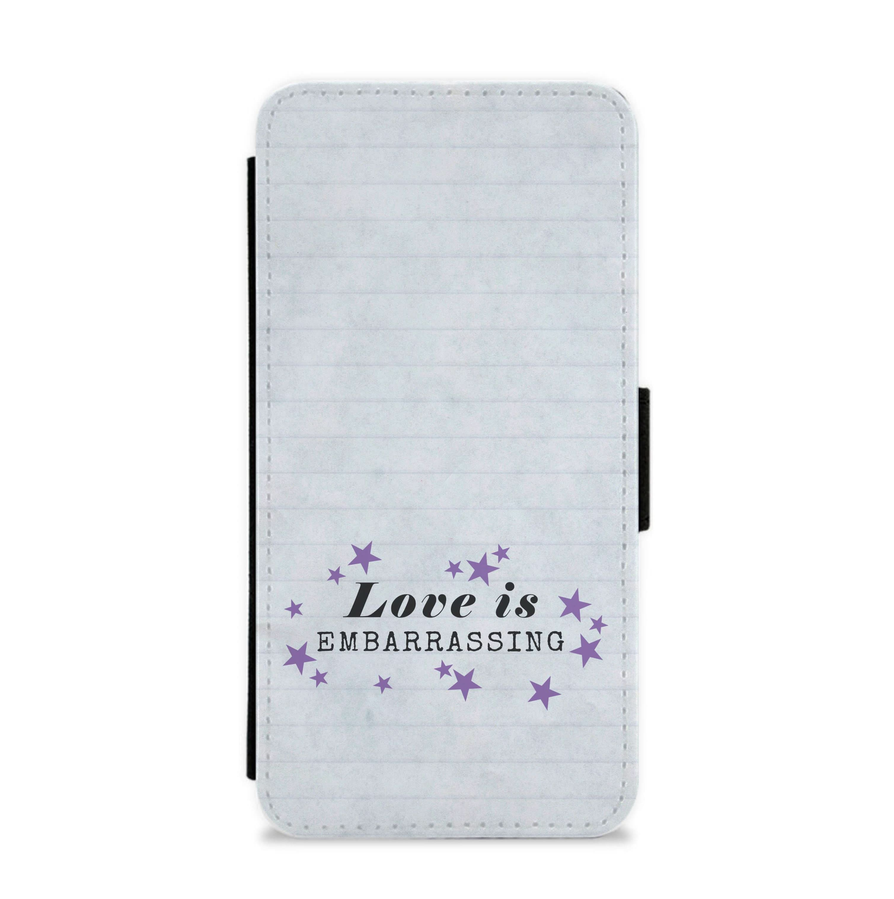 Love Is Embarrassing Note Flip / Wallet Phone Case