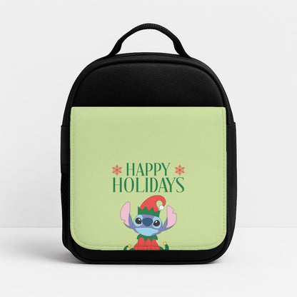 Cute Blue Alien Elf Insulated Lunch Bag