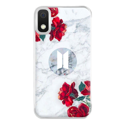 K-Pop Band Logo Marble Roses Phone Case