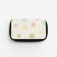 Pastel Snowflakes Pattern Pencil Case