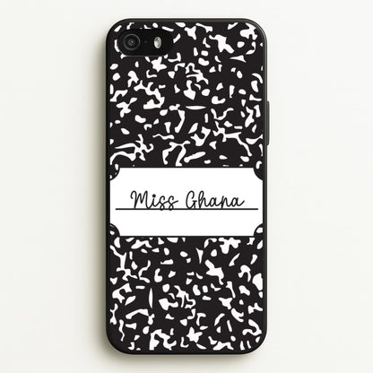 Personalised School Notebook iPhone 5 / 5s / SE 2016 Case