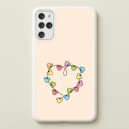 Cartoon Mouse Christmas Fairylights Heart Galaxy S20 Plus Case