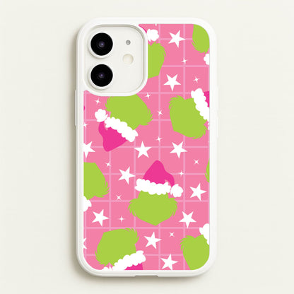 Pink Green Creature Xmas Pattern iPhone 12 Mini Case