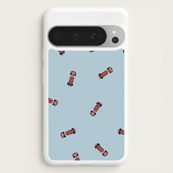 Race Cars Pattern Blue Google Pixel 9 Pro XL Case