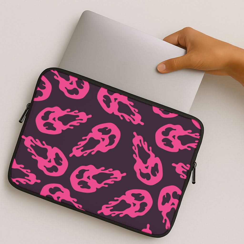 Trippy Ghost Face Pattern MacBook Cover