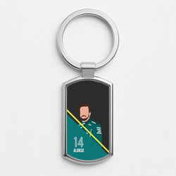 Alonso 2026 Silver Metal Keyring