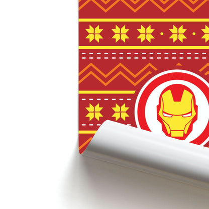 Iron Christmas Pattern Poster