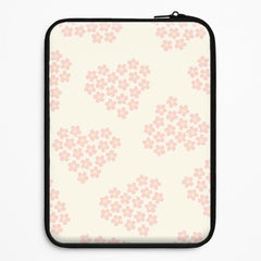 Flower Hearts Pattern Laptop Sleeve